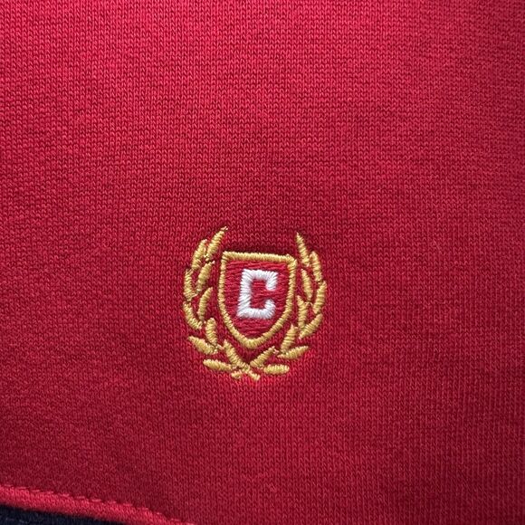 Chaps 1/4 Zip Pullover Sweatshirt Mens Size Medium Red Navy Colorblock NWT - Picture 5 of 12